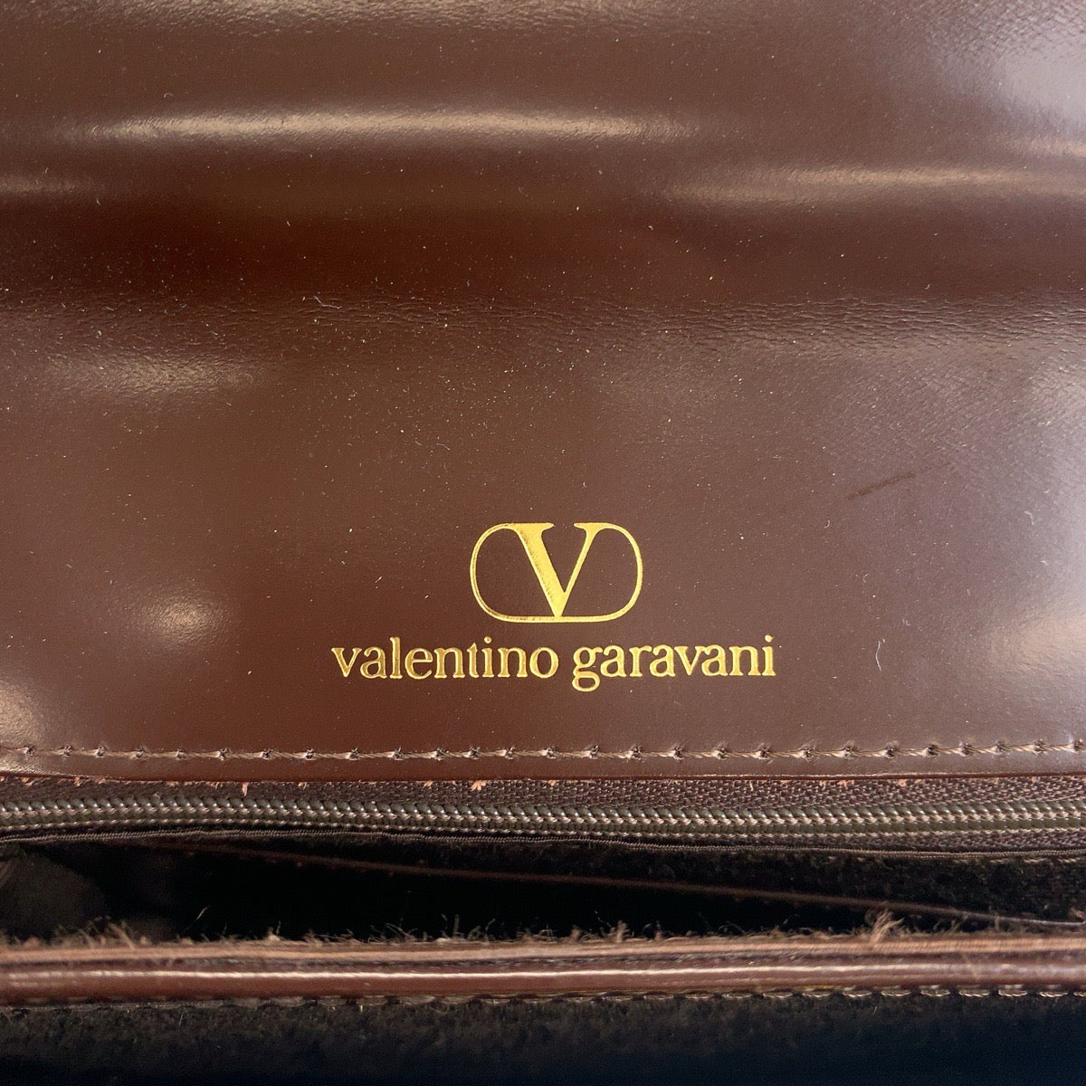 Valentino Leather Handbag Brown Vintage