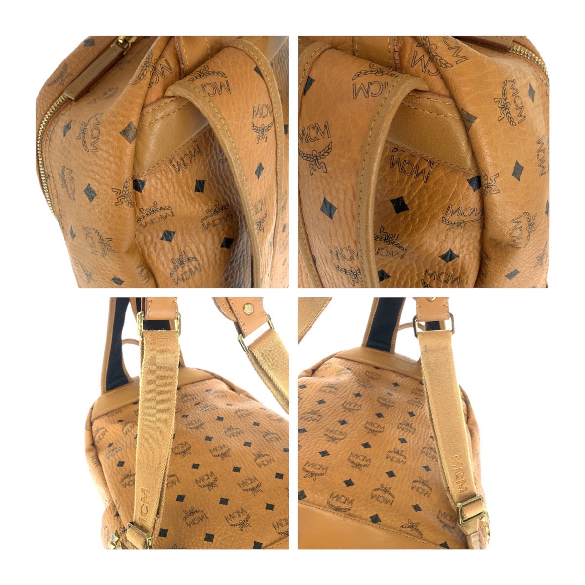 MCM Leather Side Studs Backpack