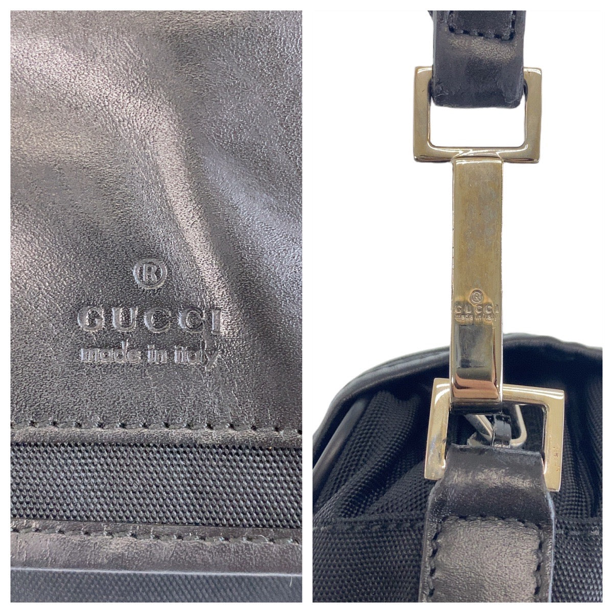 Gucci Nylon/Leather Shoulder Messenger Bag