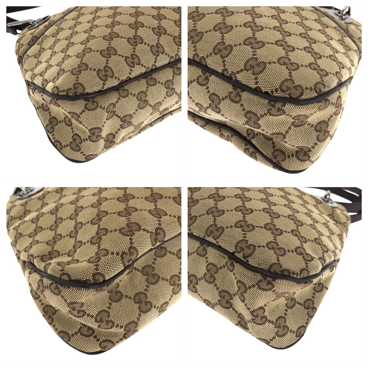 Gucci Beige GG Canvas Shoulder Tote Bag