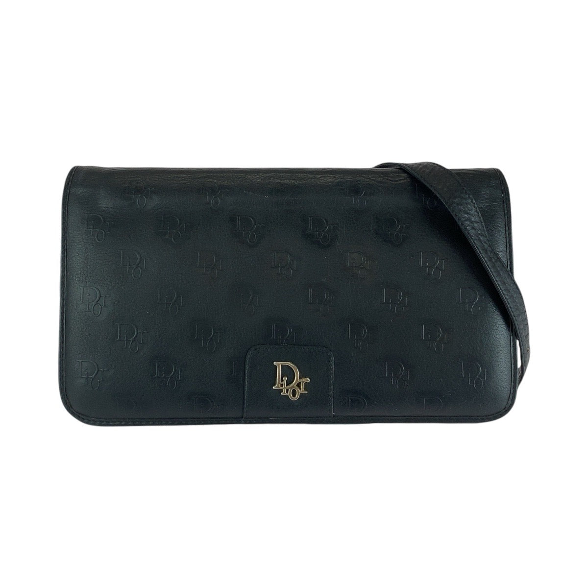 Christian Dior Black Leather Shoulder Bag