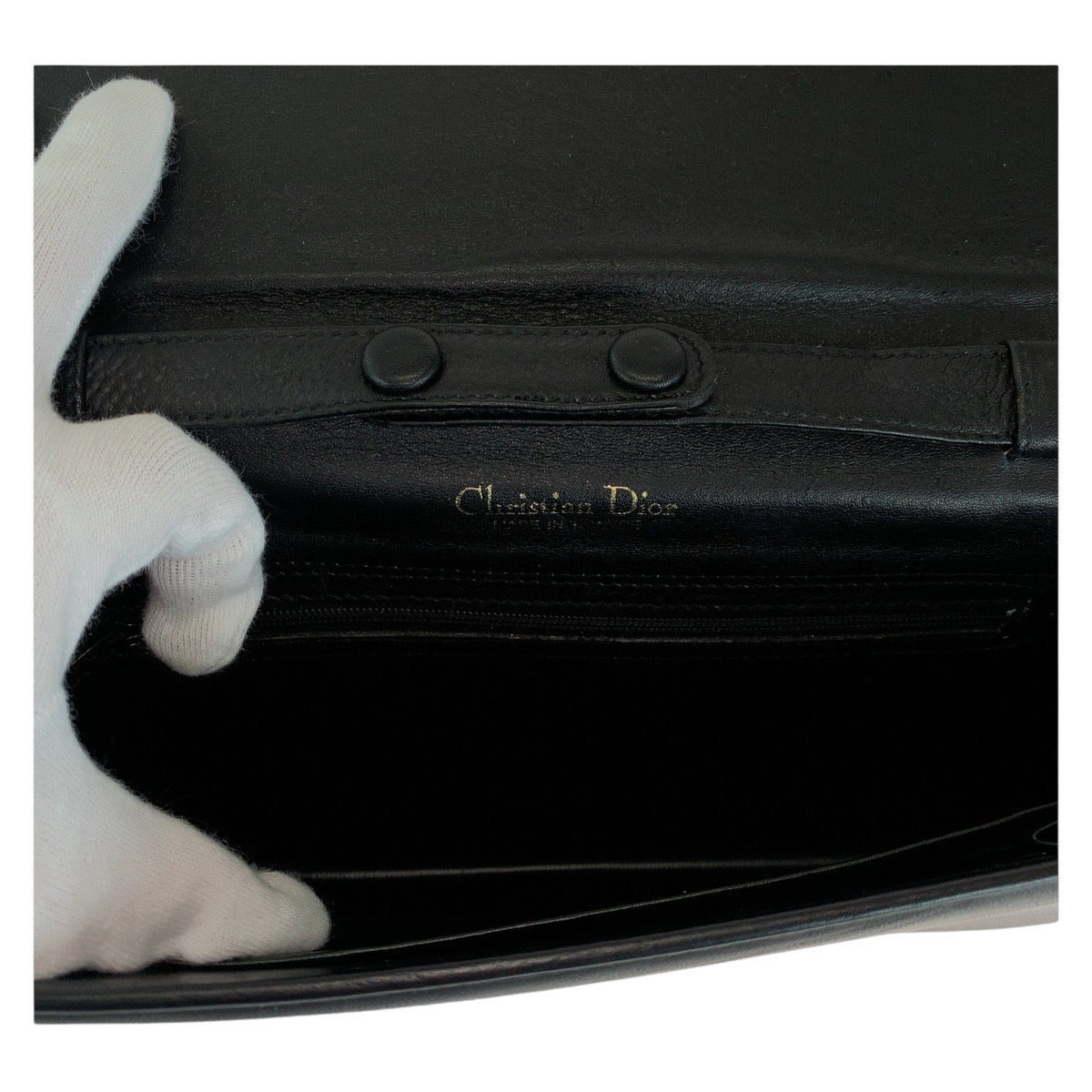 Christian Dior Black Leather Shoulder Bag