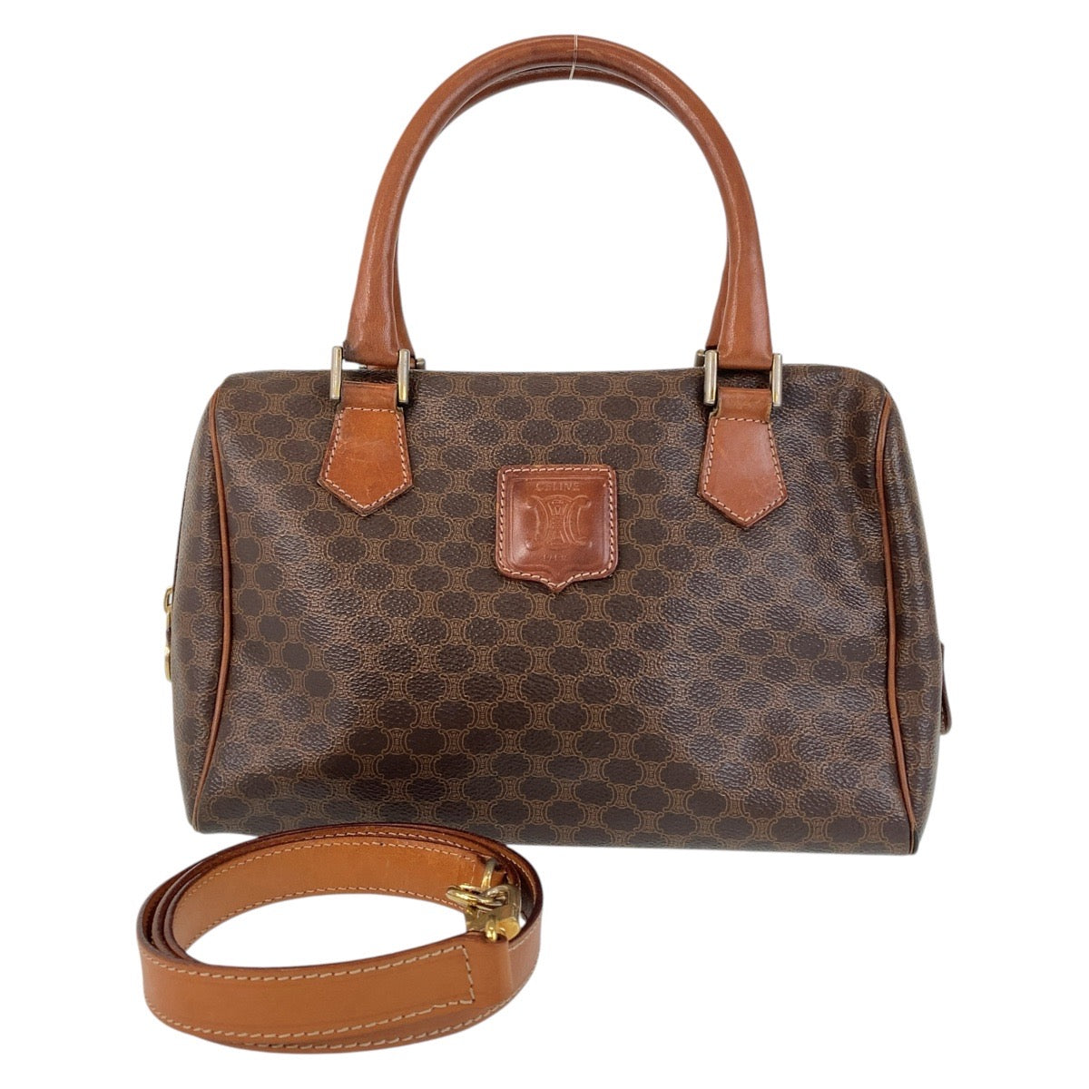 Celine Macadam Brown 2way Handbag