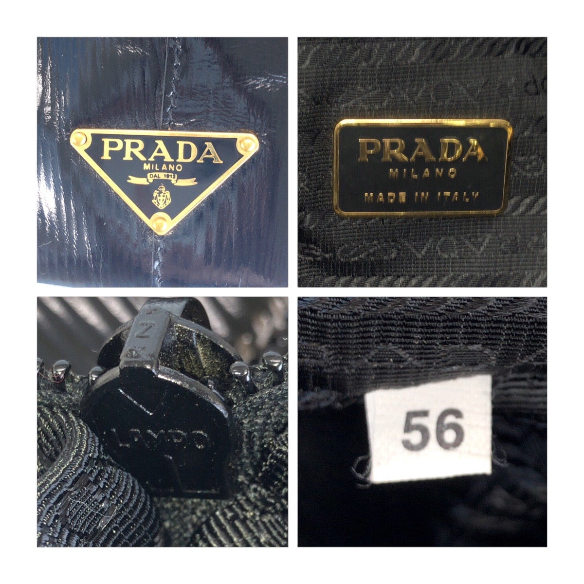 Prada Patent Leather Triangle Logo Tote Bag