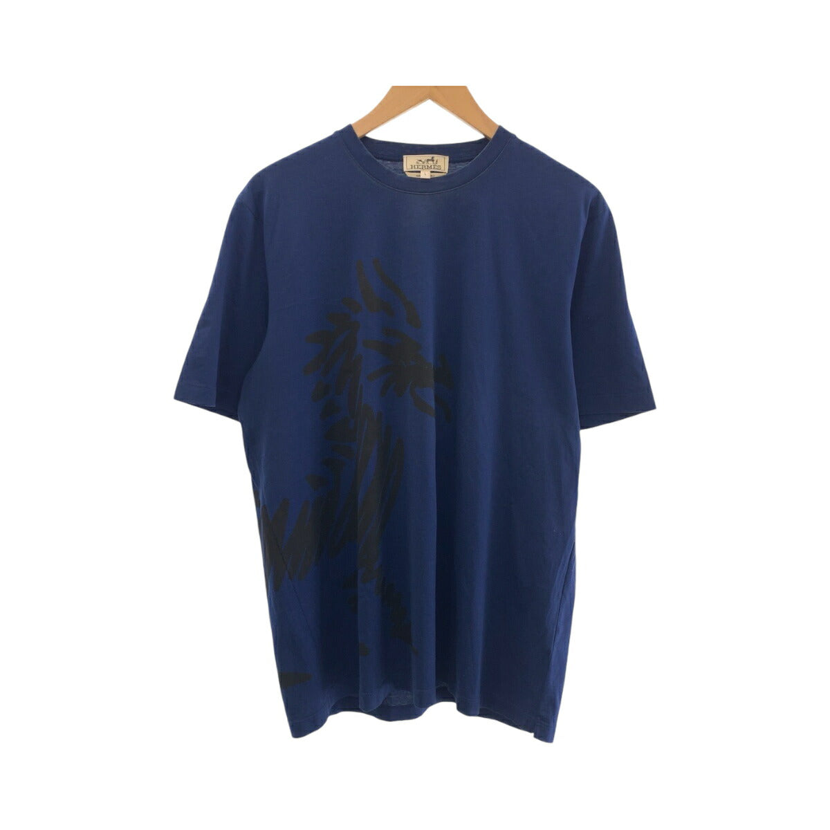 Hermes Dragon Cotton T-Shirt Blue Black