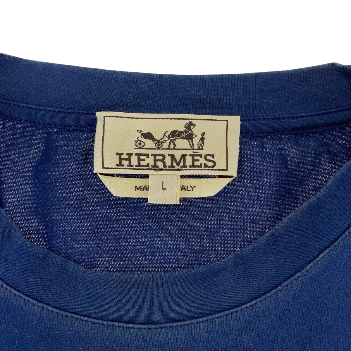 Hermes Dragon Cotton T-Shirt Blue Black