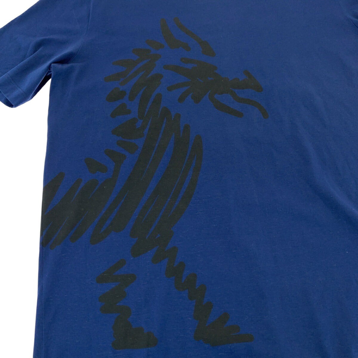 Hermes Dragon Cotton T-Shirt Blue Black