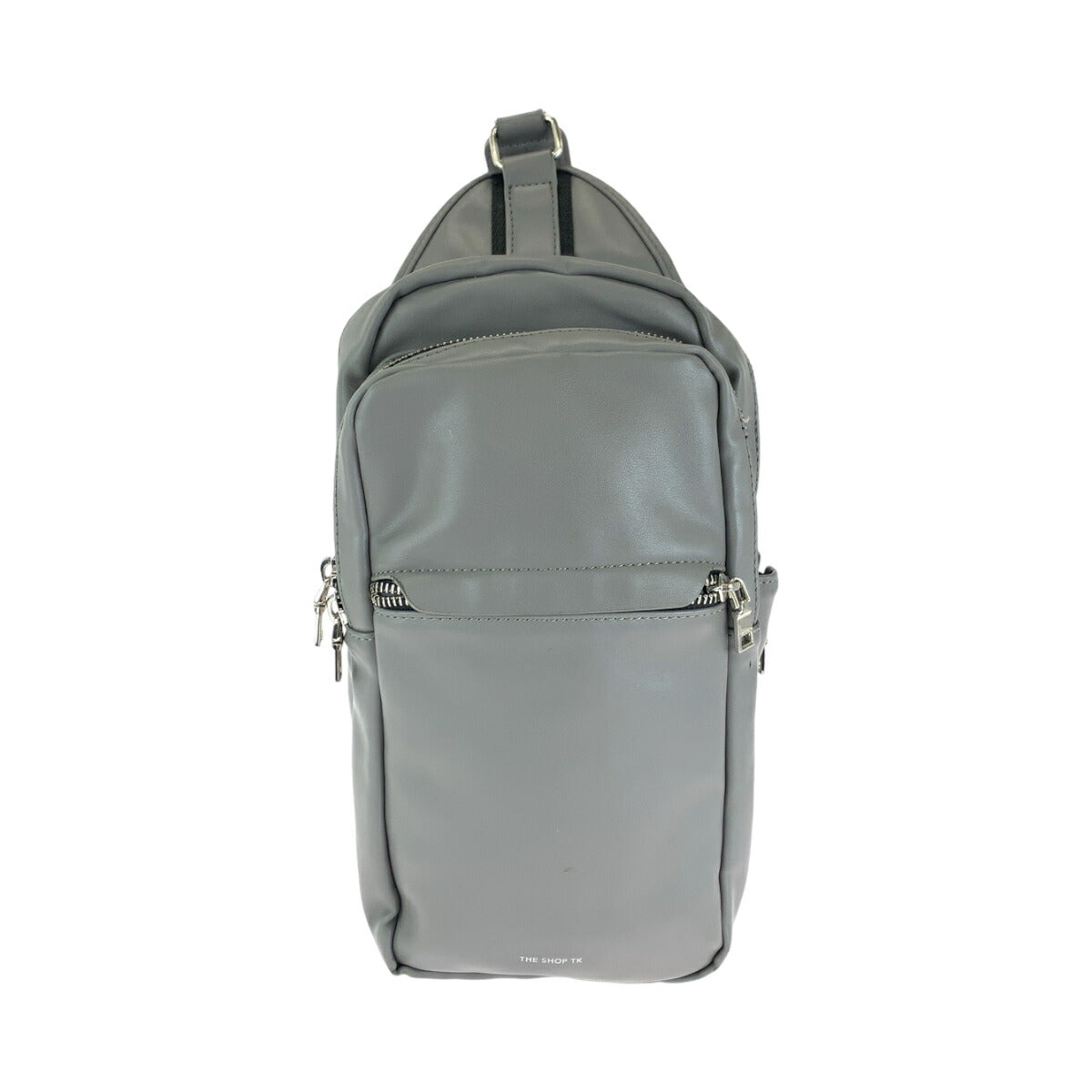 TAKEO KIKUCHI Leather Body Bag Gray