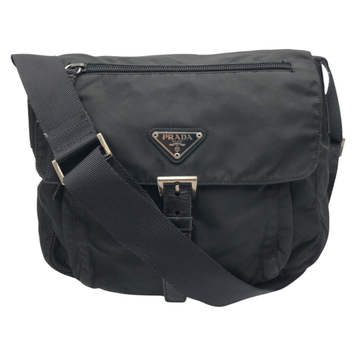 Prada Nylon Tessuto Triangle Logo Shoulder Bag