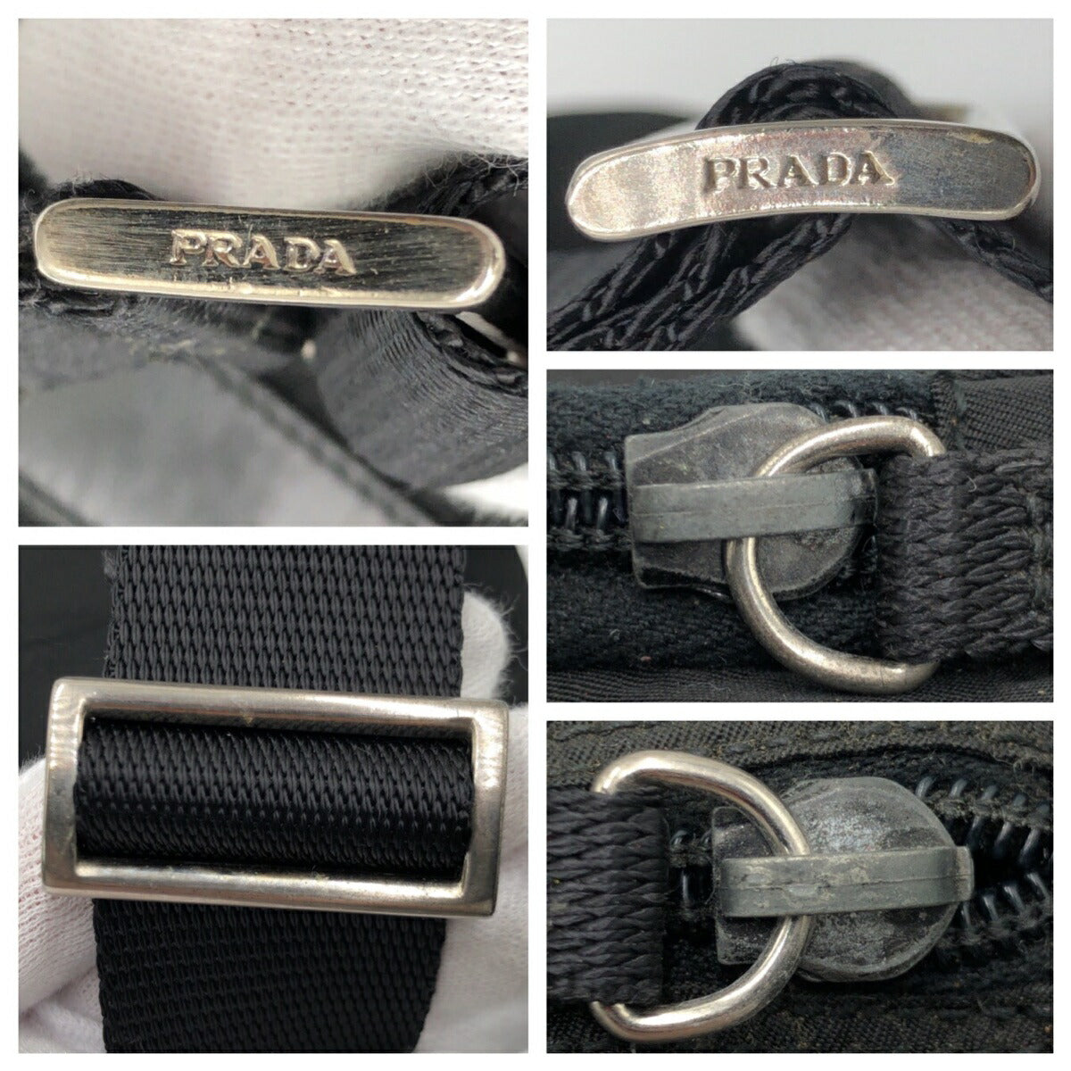 Prada Nylon Tessuto Triangle Logo Shoulder Bag