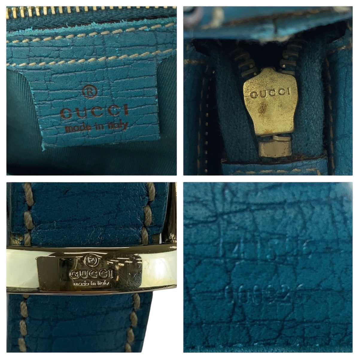 Gucci Vintage GG Canvas Leather Shoulder Bag