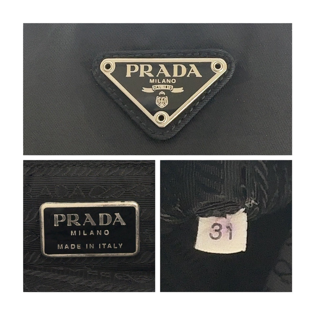 Prada Nylon Tessuto Triangle Logo Tote Bag