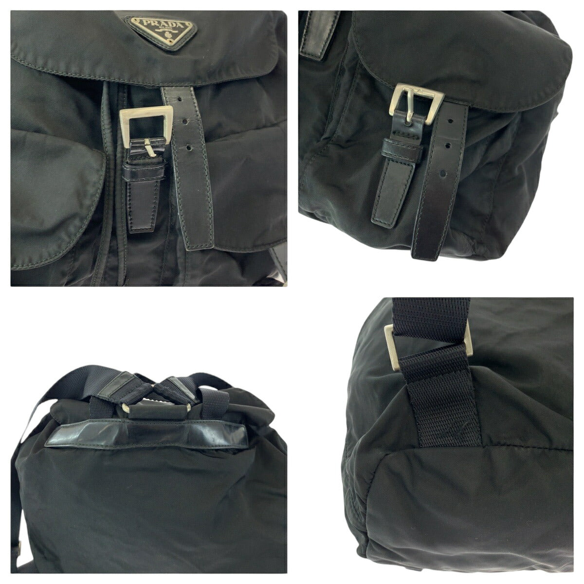 Prada Nylon Tessuto Logo Backpack