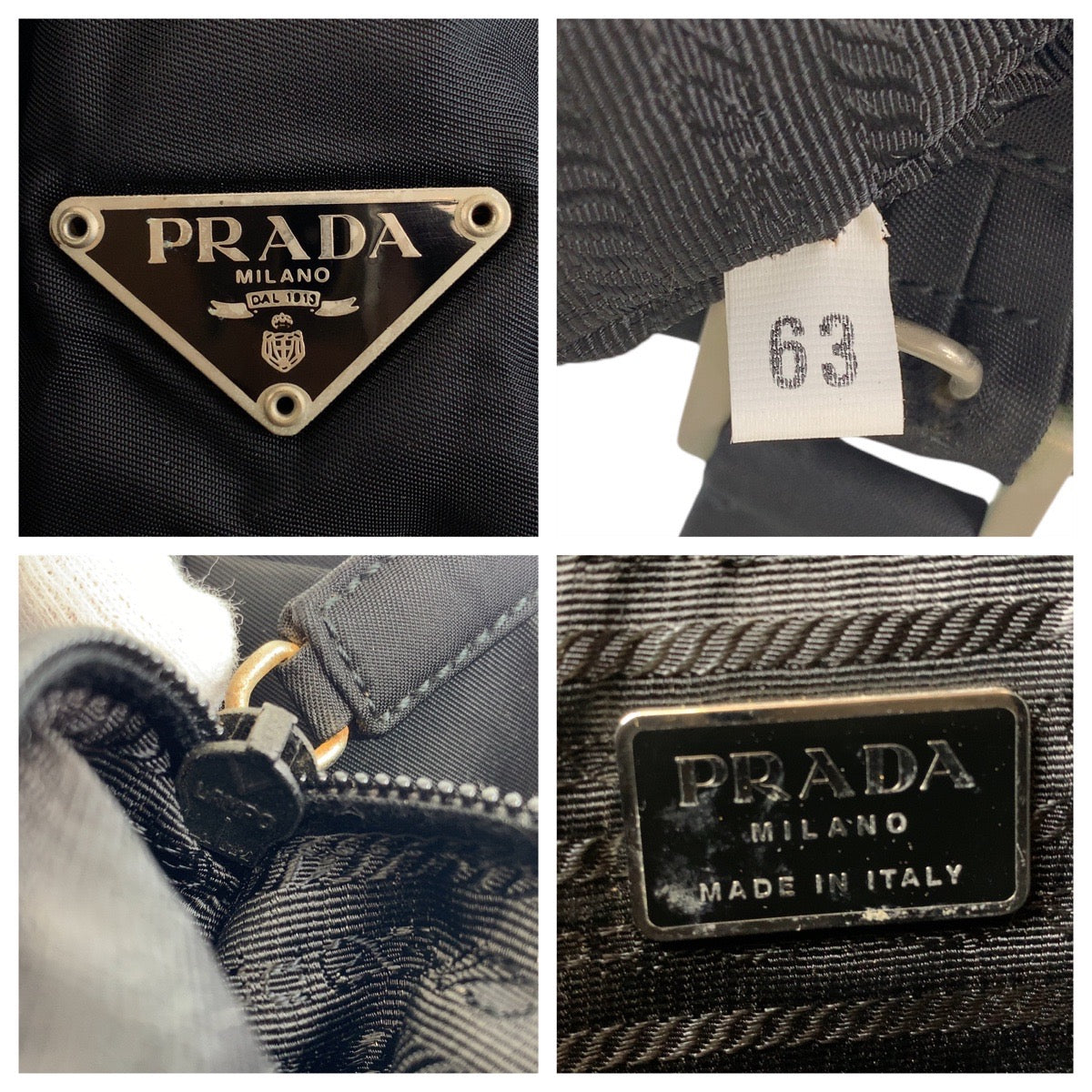 Prada Nylon Tessuto Logo Tote Bag