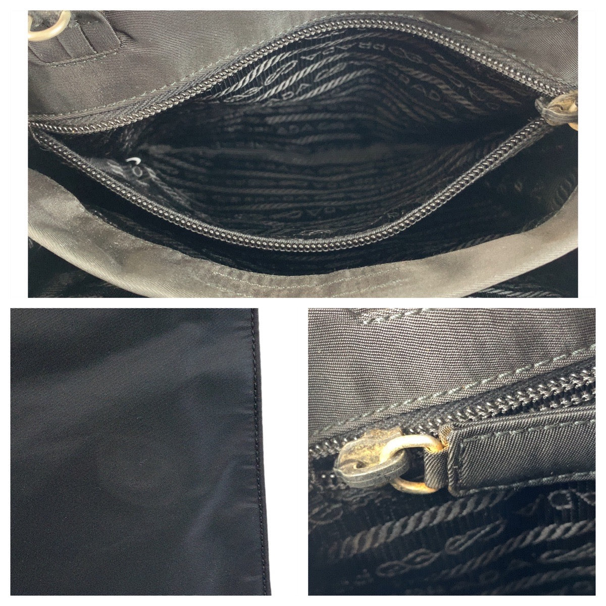 Prada Nylon Tessuto Logo Tote Bag