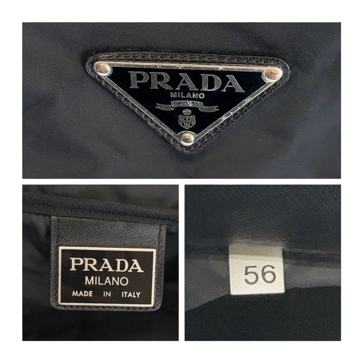 Prada Nylon Tessuto Logo Boston Bag