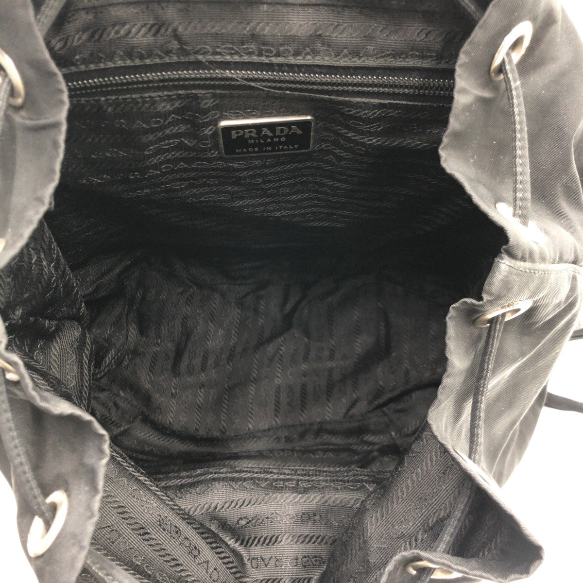 Prada Nylon Tessuto Logo Backpack