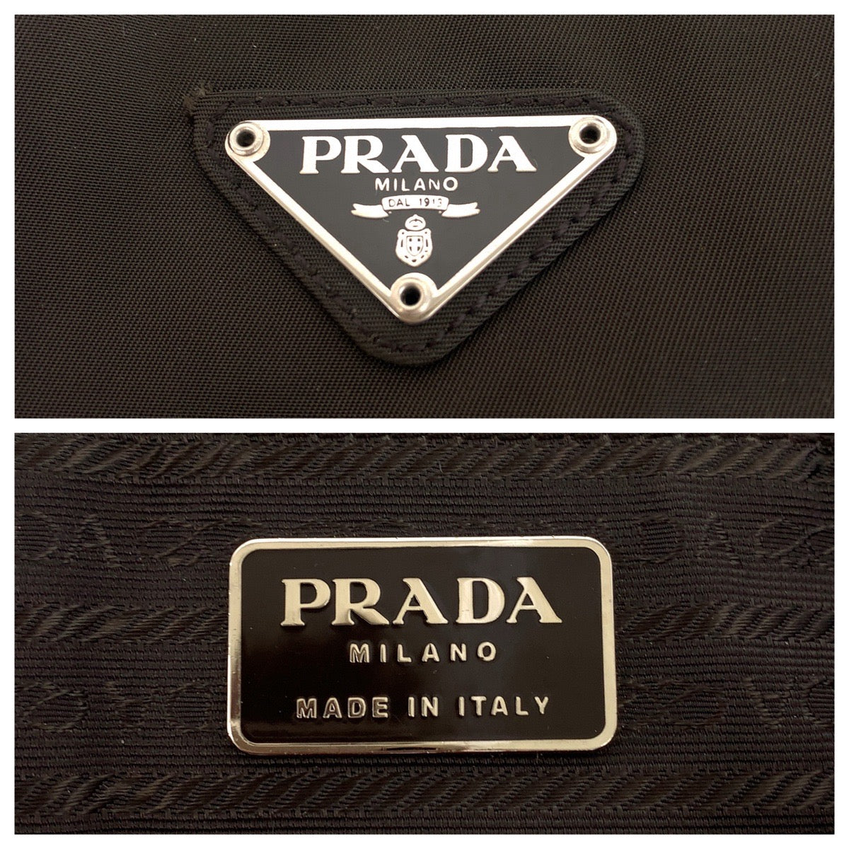 Prada Nylon Tessuto Logo Tote Bag