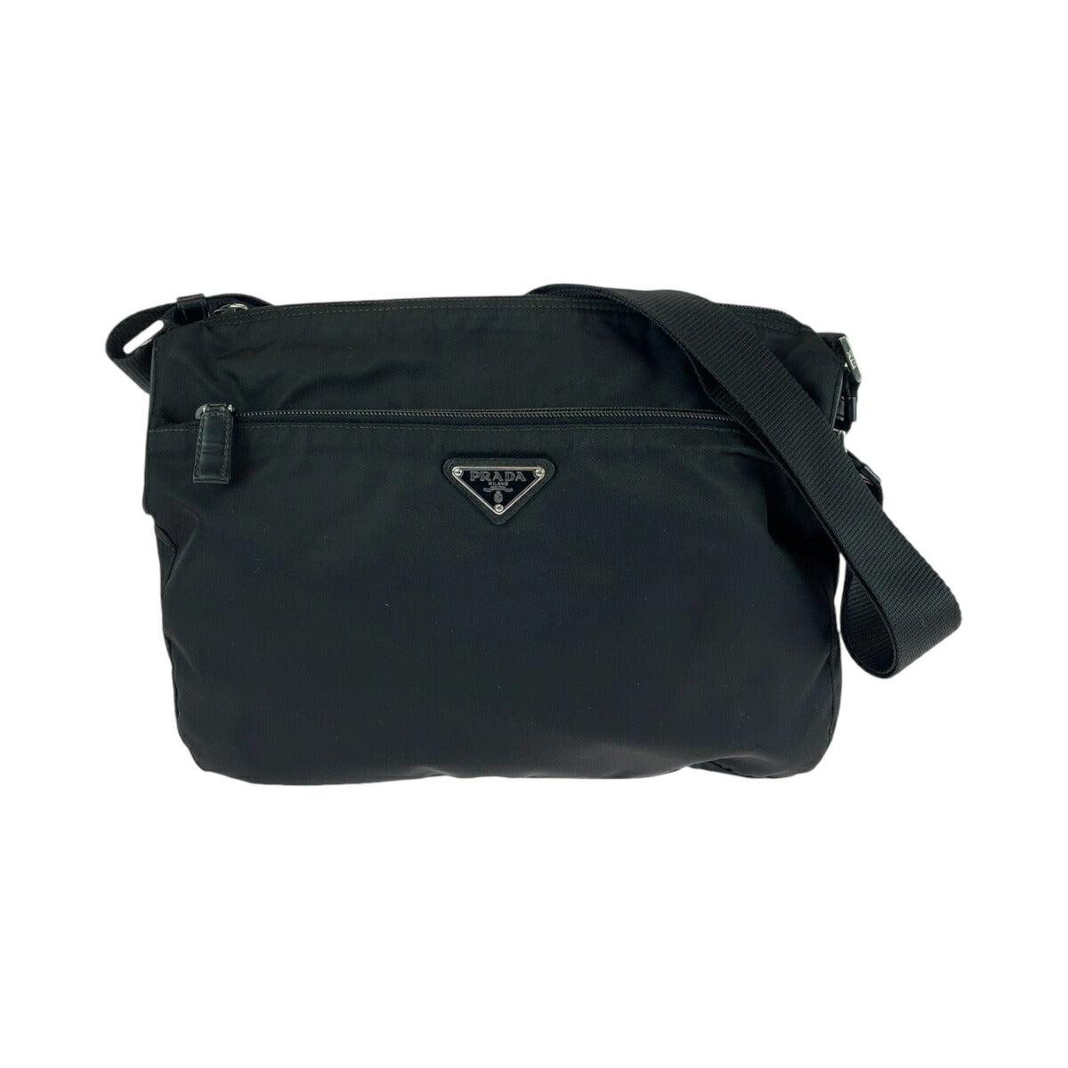 Prada Nylon Tessuto Triangle Logo Messenger Bag