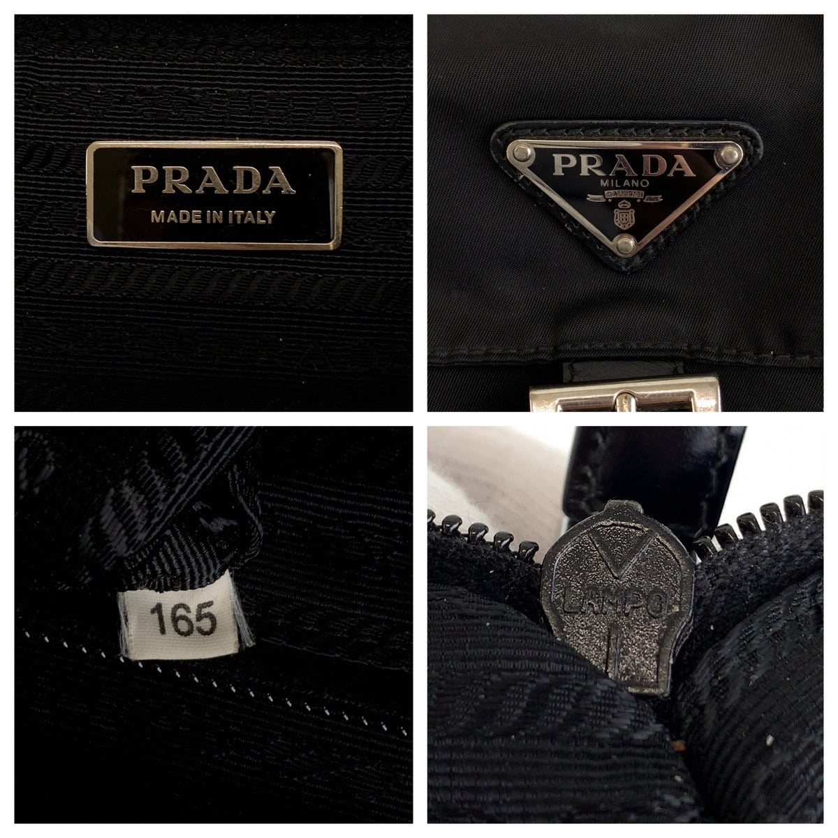 Prada Nylon Tessuto Logo Plate Messenger Bag