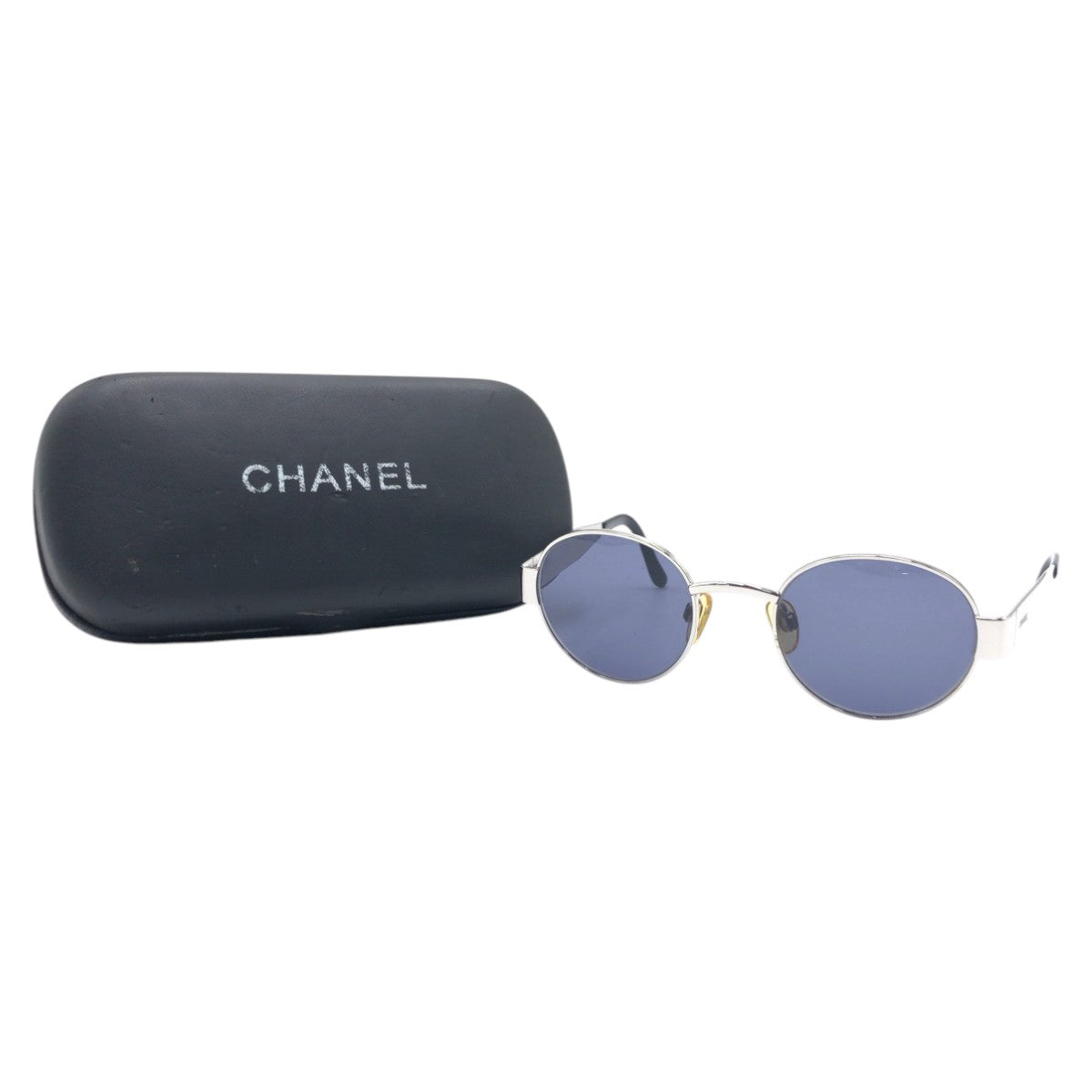 Chanel Vintage Metal Side Logo Sunglasses