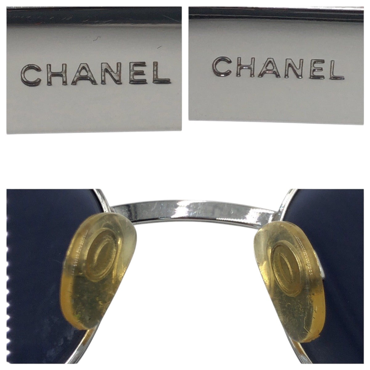 Chanel Vintage Metal Side Logo Sunglasses