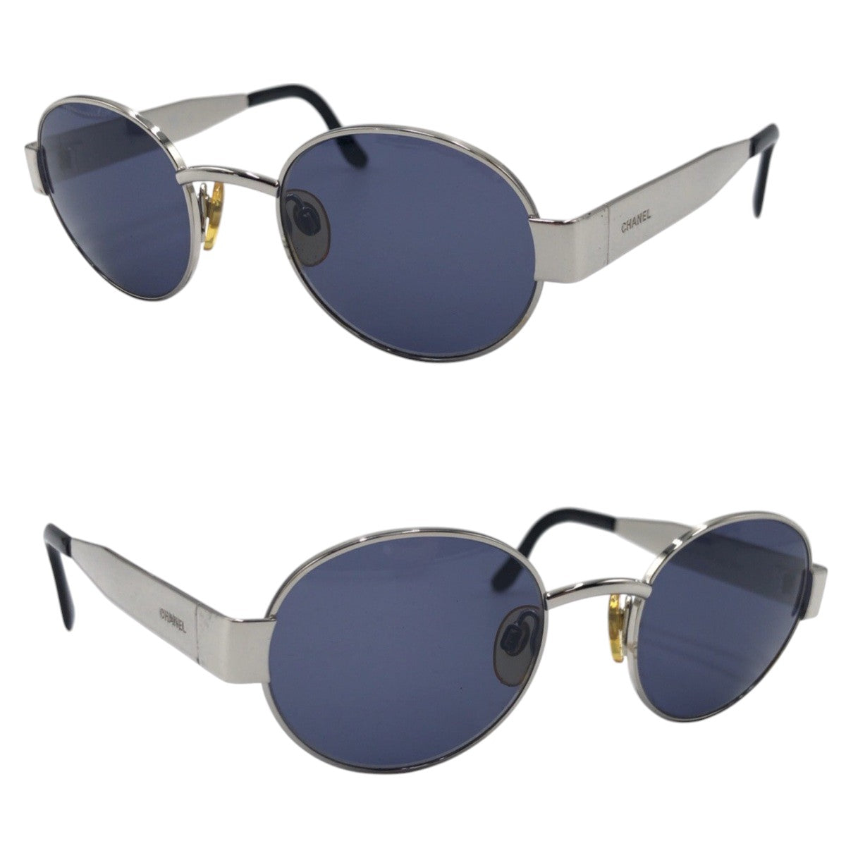 Chanel Vintage Metal Side Logo Sunglasses