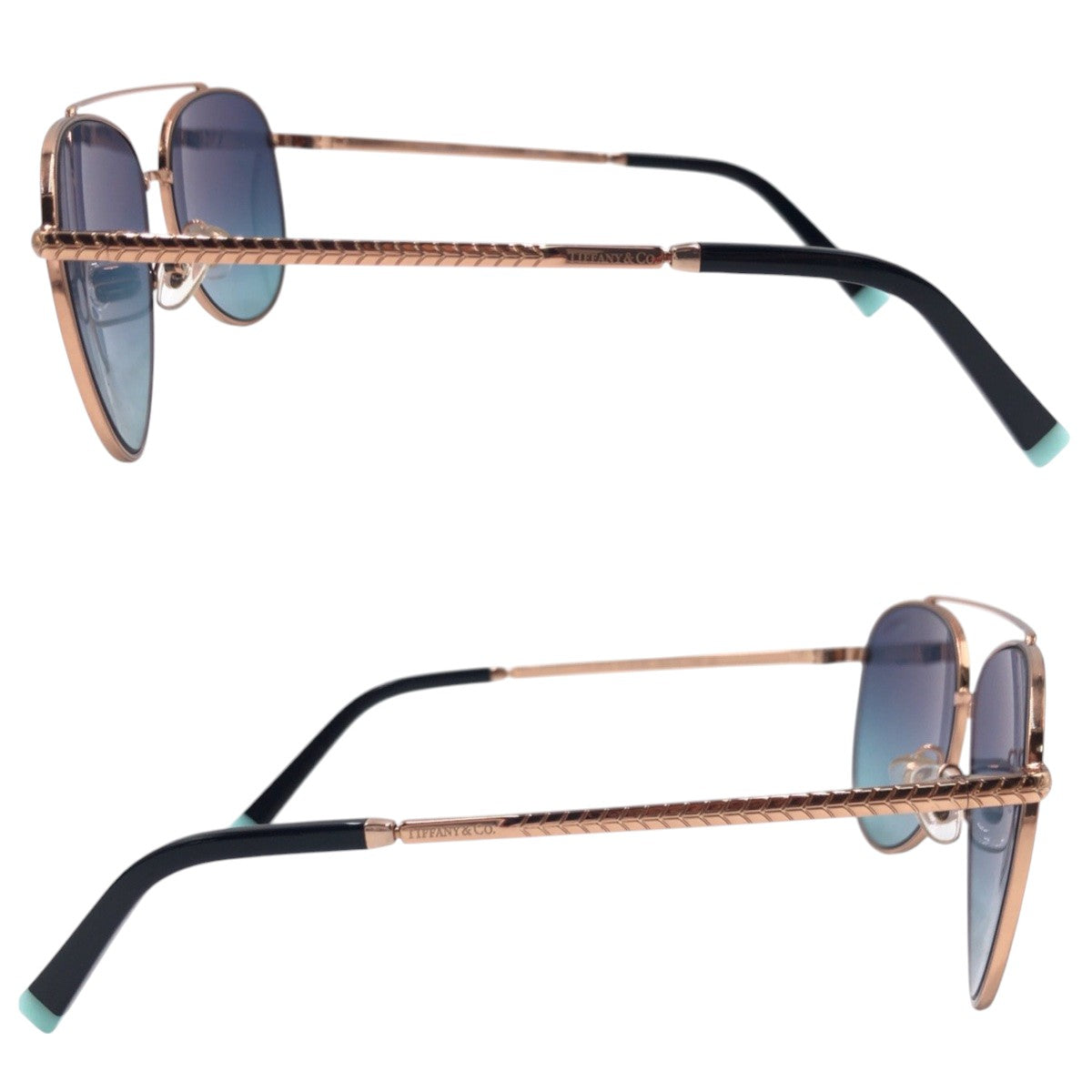 Tiffany & Co Blue Gold Metal Sunglasses TF3074