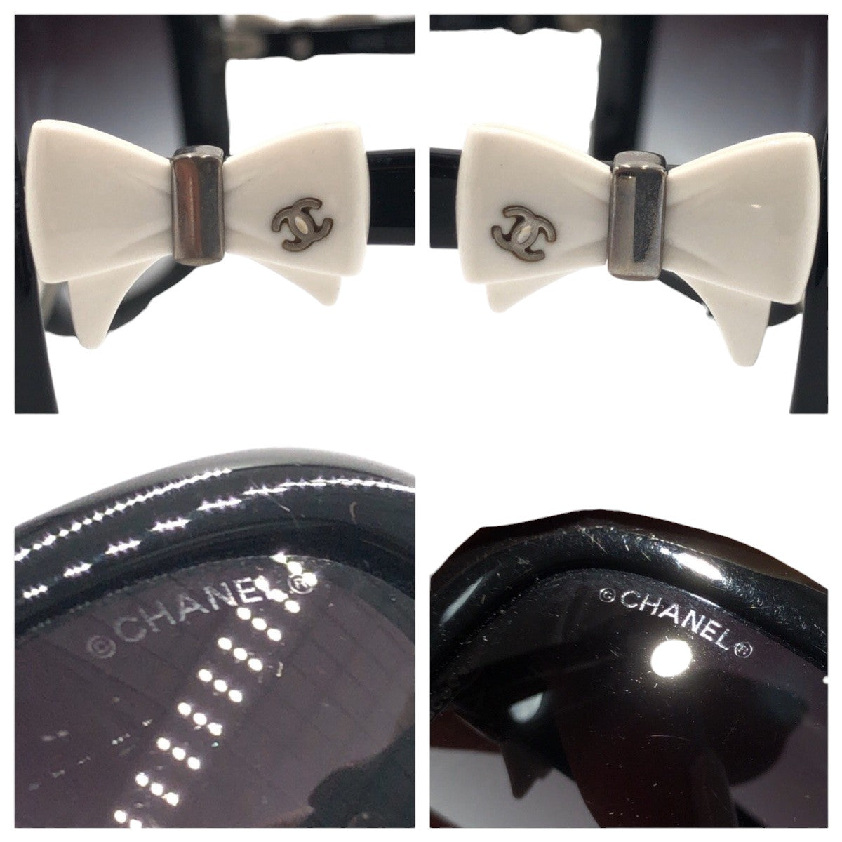 Chanel Coco Mark Ribbon Plastic Sunglasses