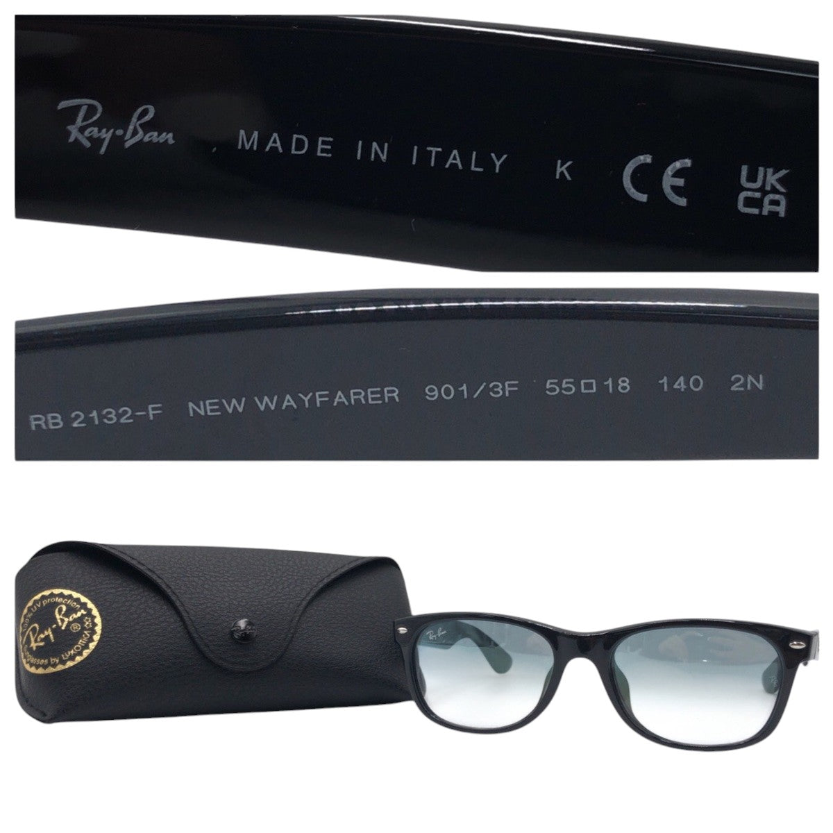 Ray-Ban New Wayfarer Sunglasses RB2132-F 901/3F