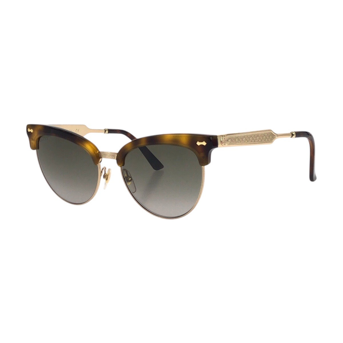 Gucci Amber Brown Yellow Gold Sunglasses GG0055S