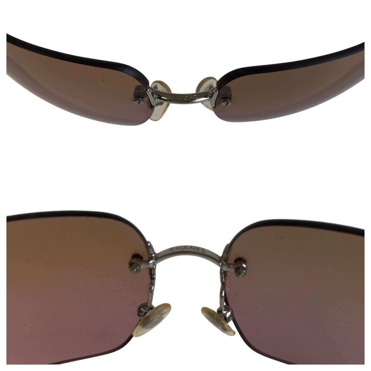 Chanel Metal Square Sunglasses Purple