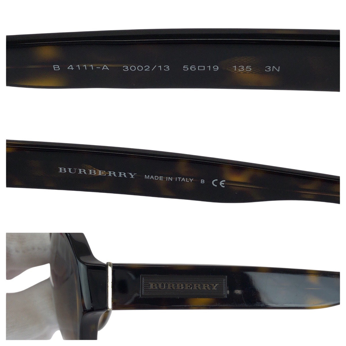 Burberry Marble Brown Silver Sunglasses Women