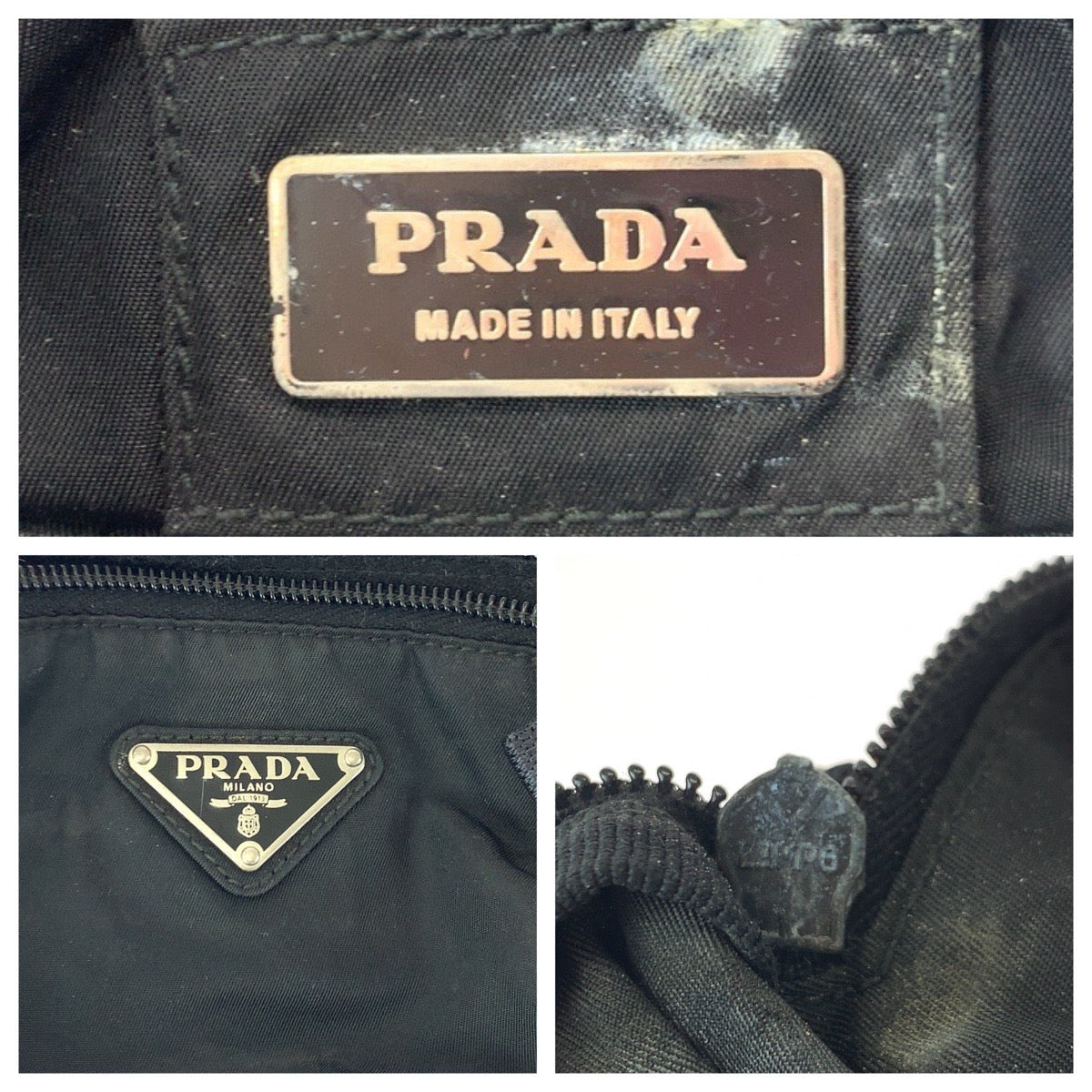 Prada Nylon Tessuto Logo Plate Waist Bag