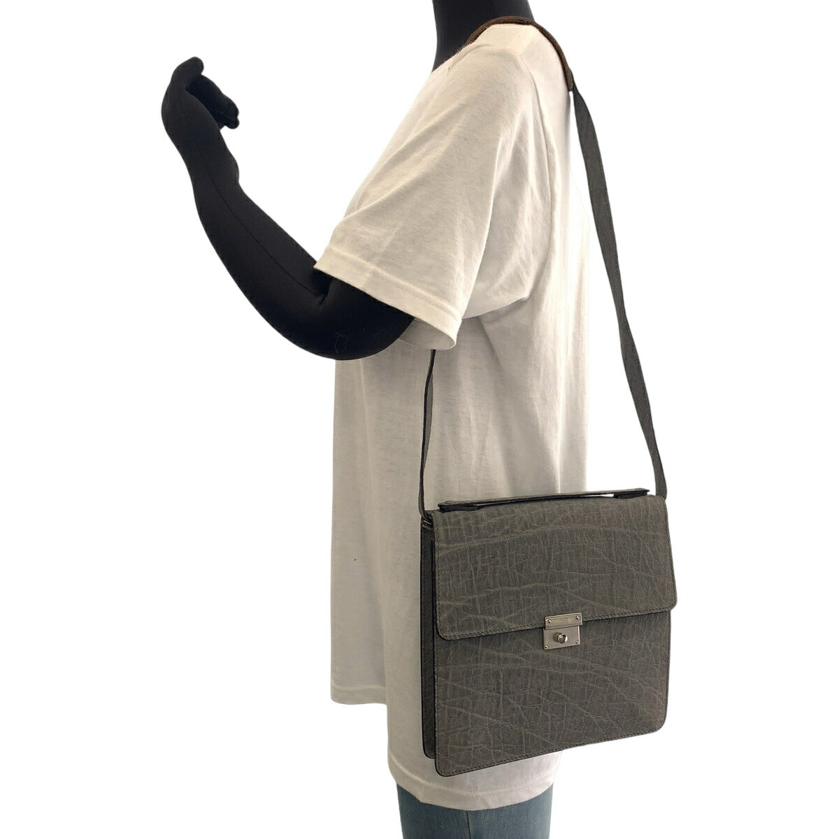 Valextra Grey Elephant Shoulder Bag