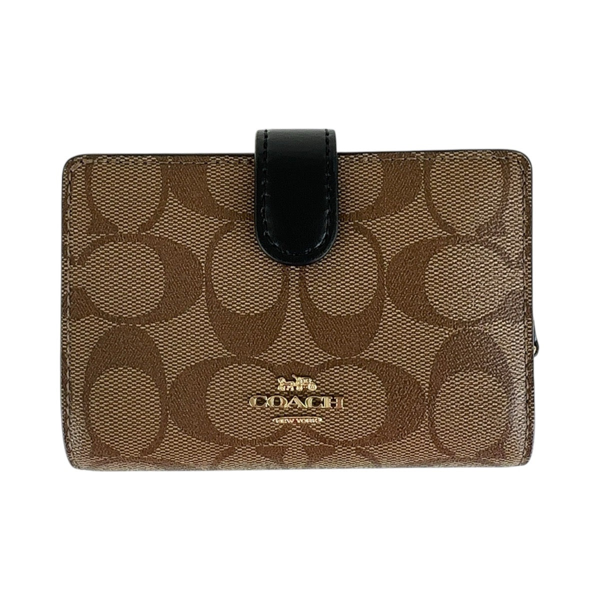 Coach Signature PVC Leather Compact Wallet