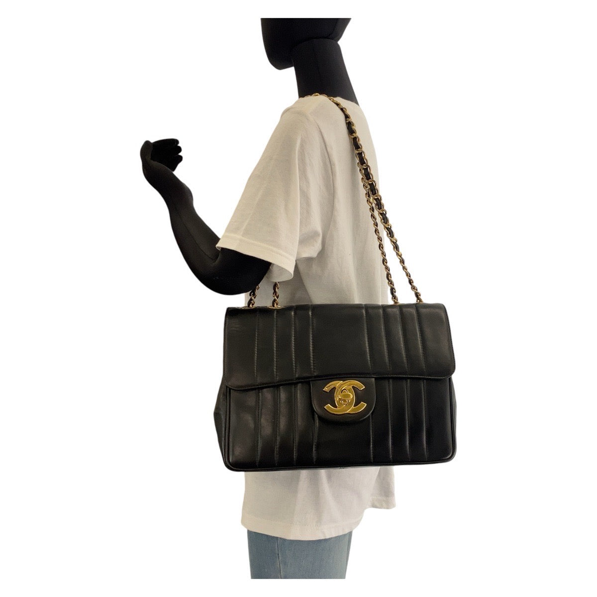 Chanel Vintage Mademoiselle Lambskin Shoulder Bag