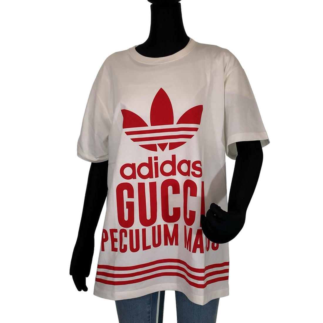 Gucci x Adidas Cotton S Shirt White Red in Pristine Condition