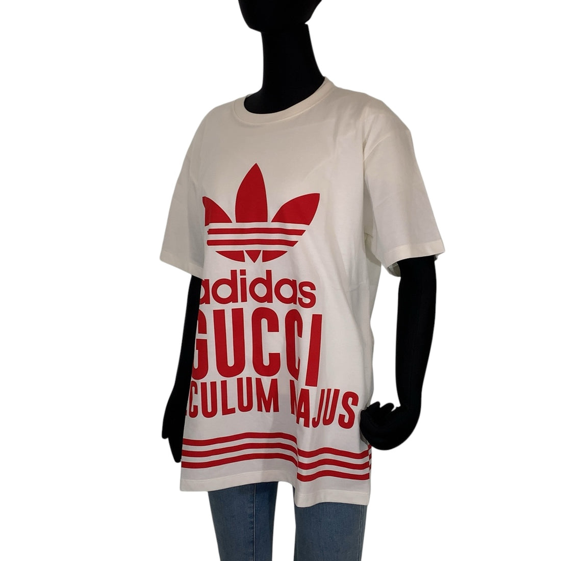 Gucci x Adidas Cotton S Shirt White Red in Pristine Condition