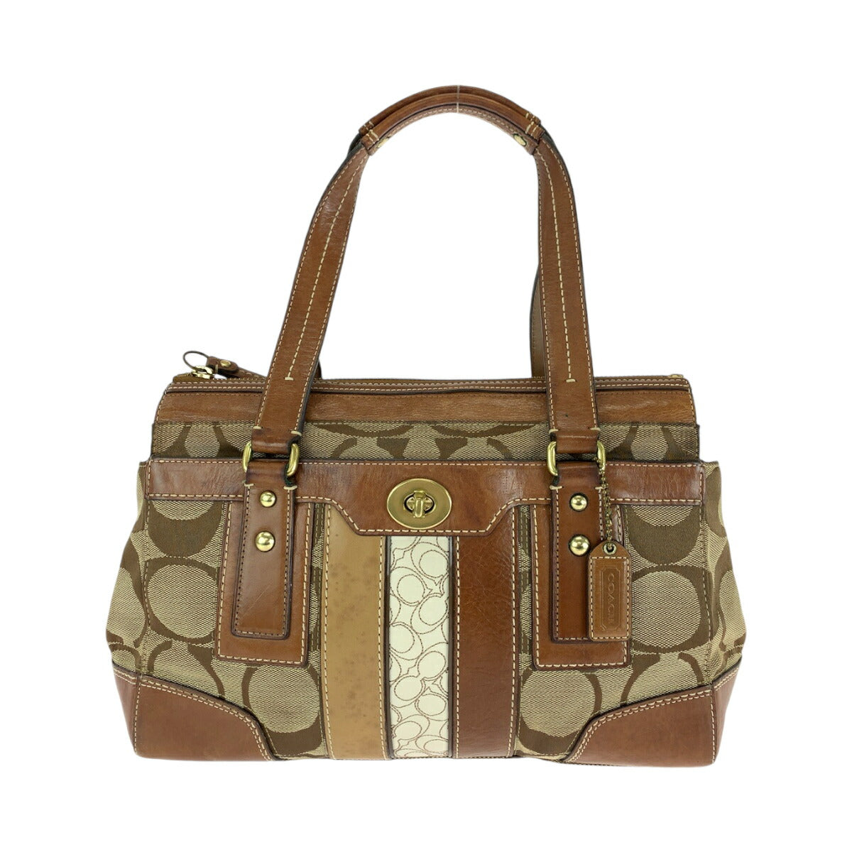 Coach Leather Canvas Handbag 11071