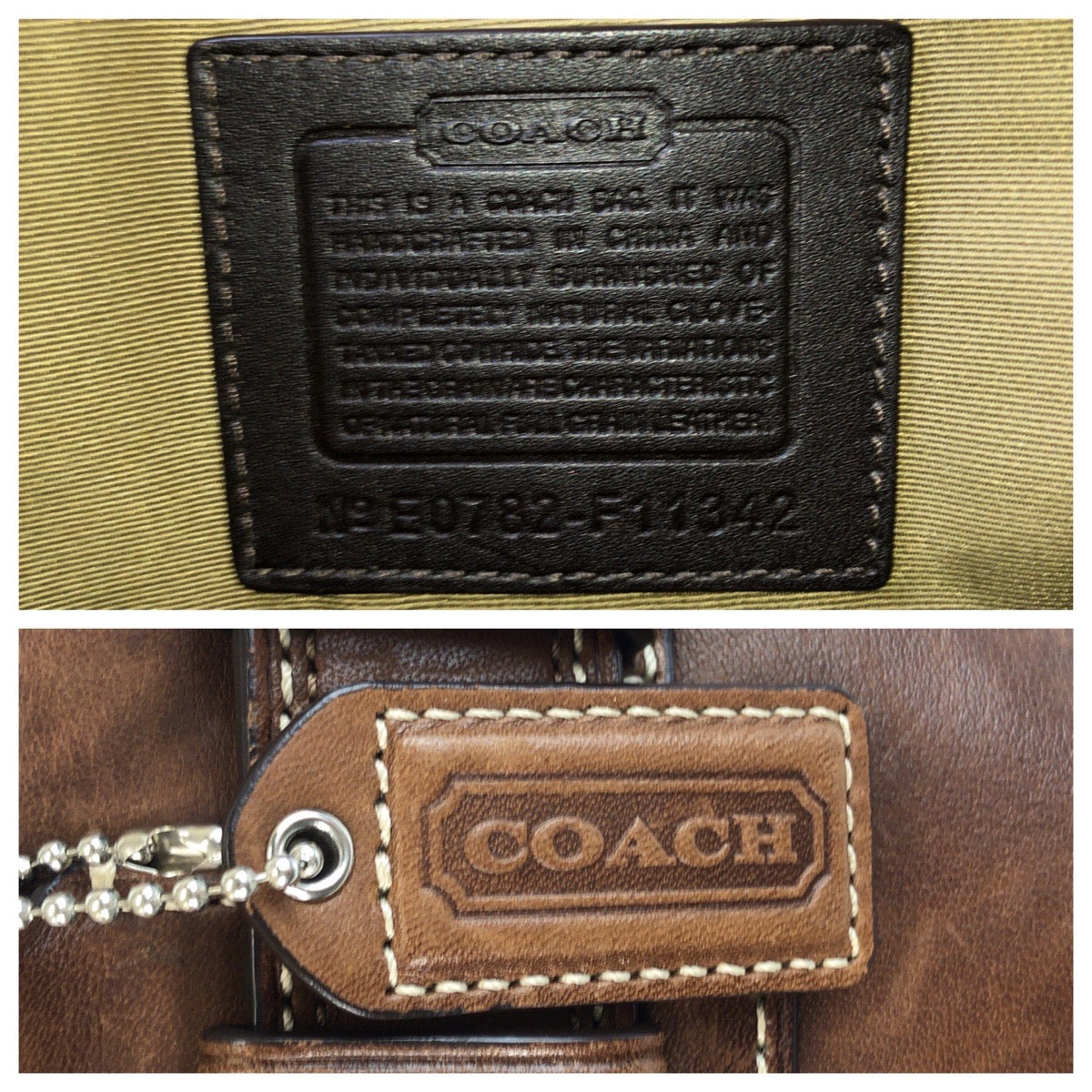 Coach Leather Tote Bag