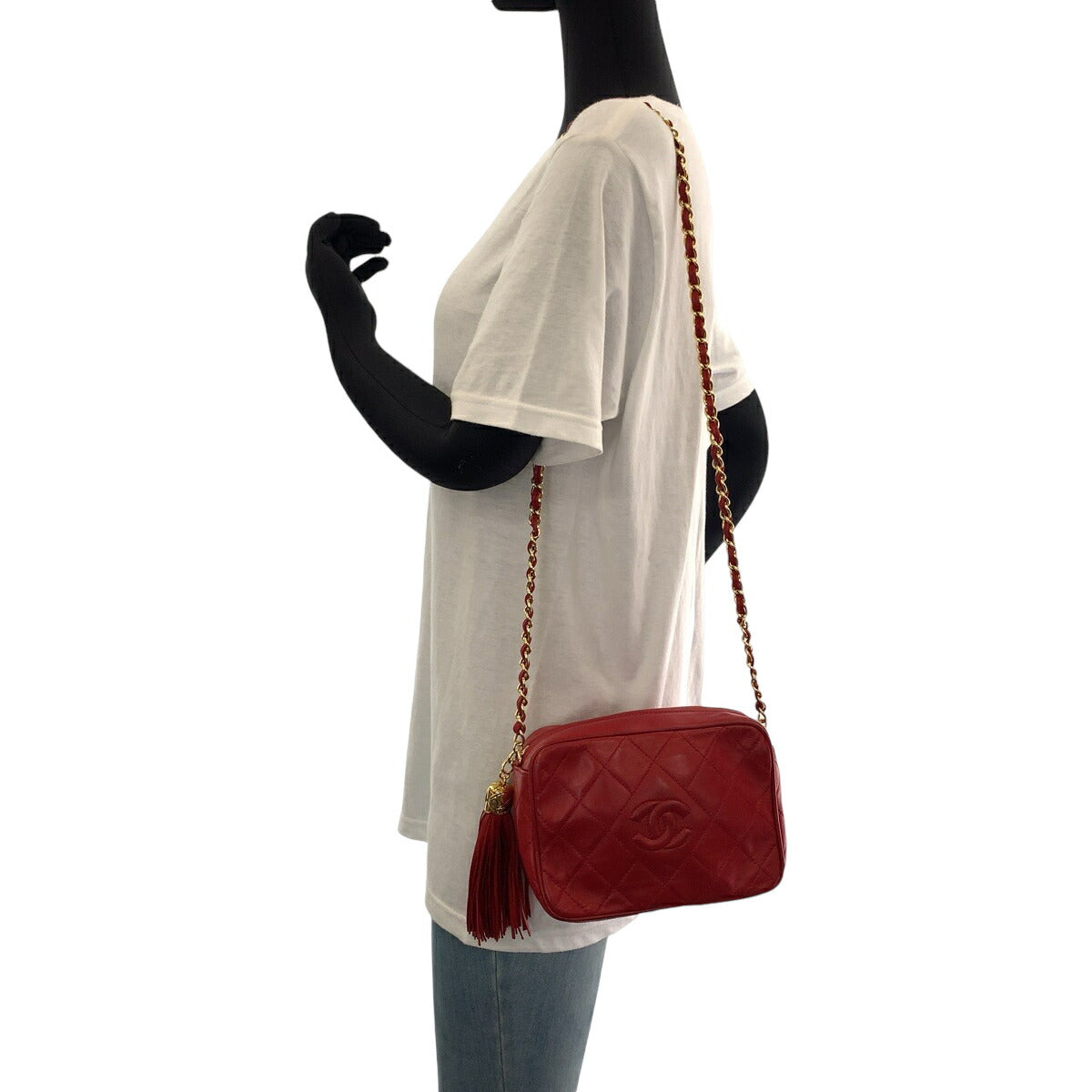 Chanel Vintage Lambskin Matelasse Fringe Tassel Bag