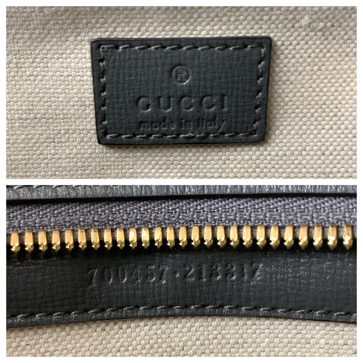 Gucci Leather Horsebit Crossbody Bag Gray