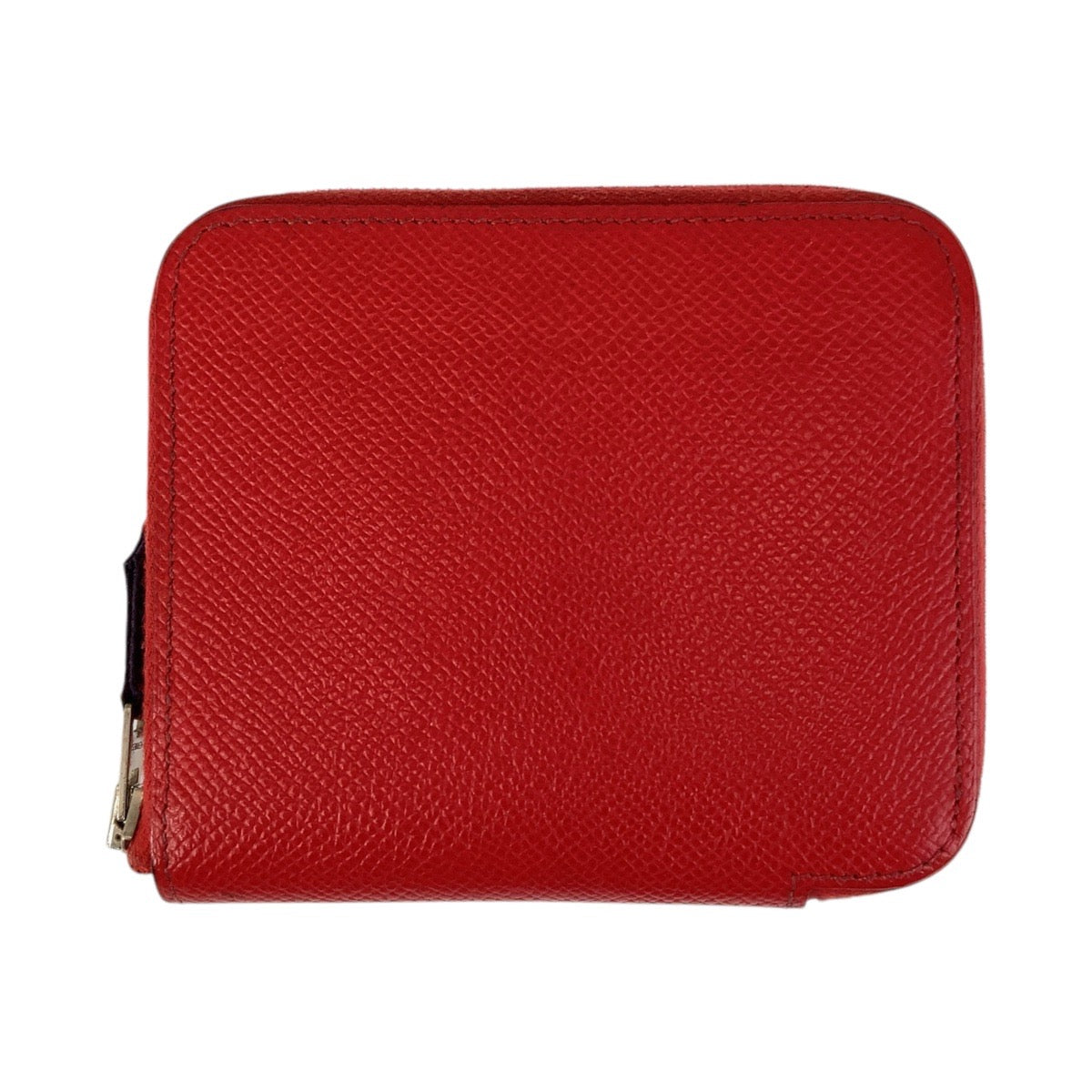 Hermes Azap Silk'in Compact Wallet Red