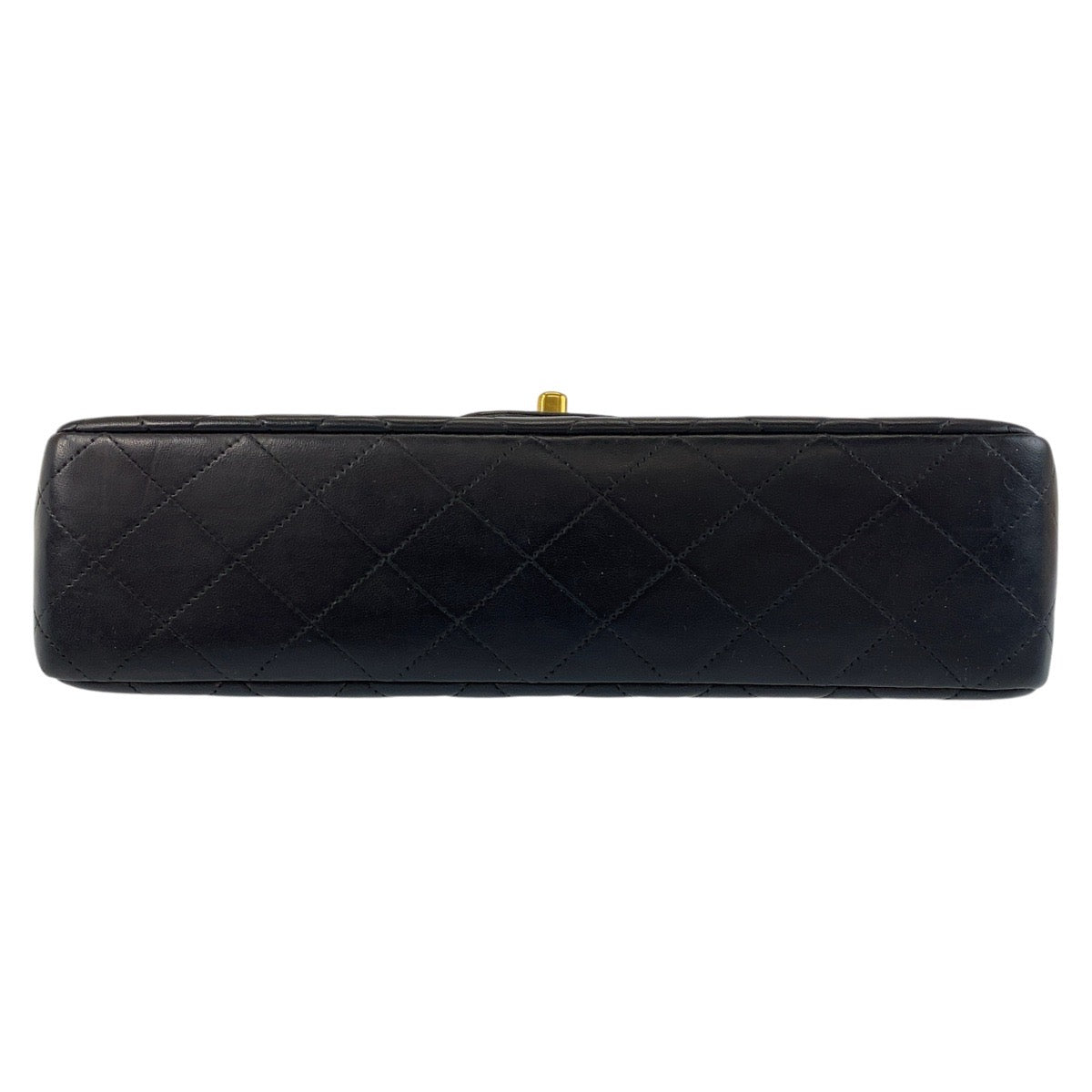 Chanel Lambskin Matelasse Handbag Black Gold