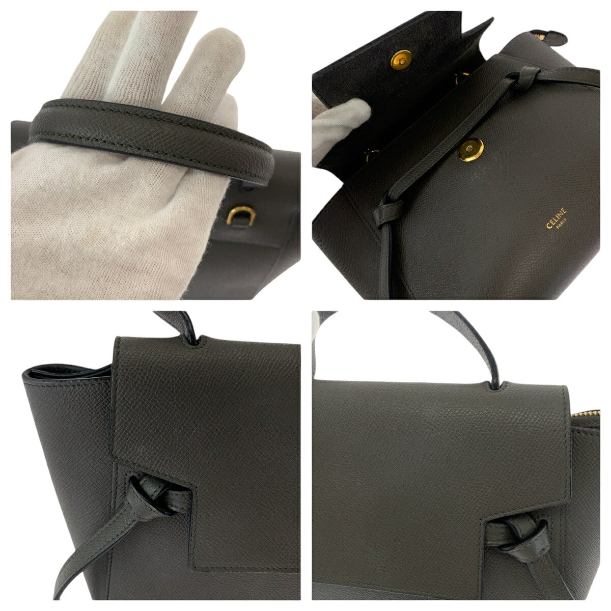 Celine Nano Belt Bag Gray Calf Leather