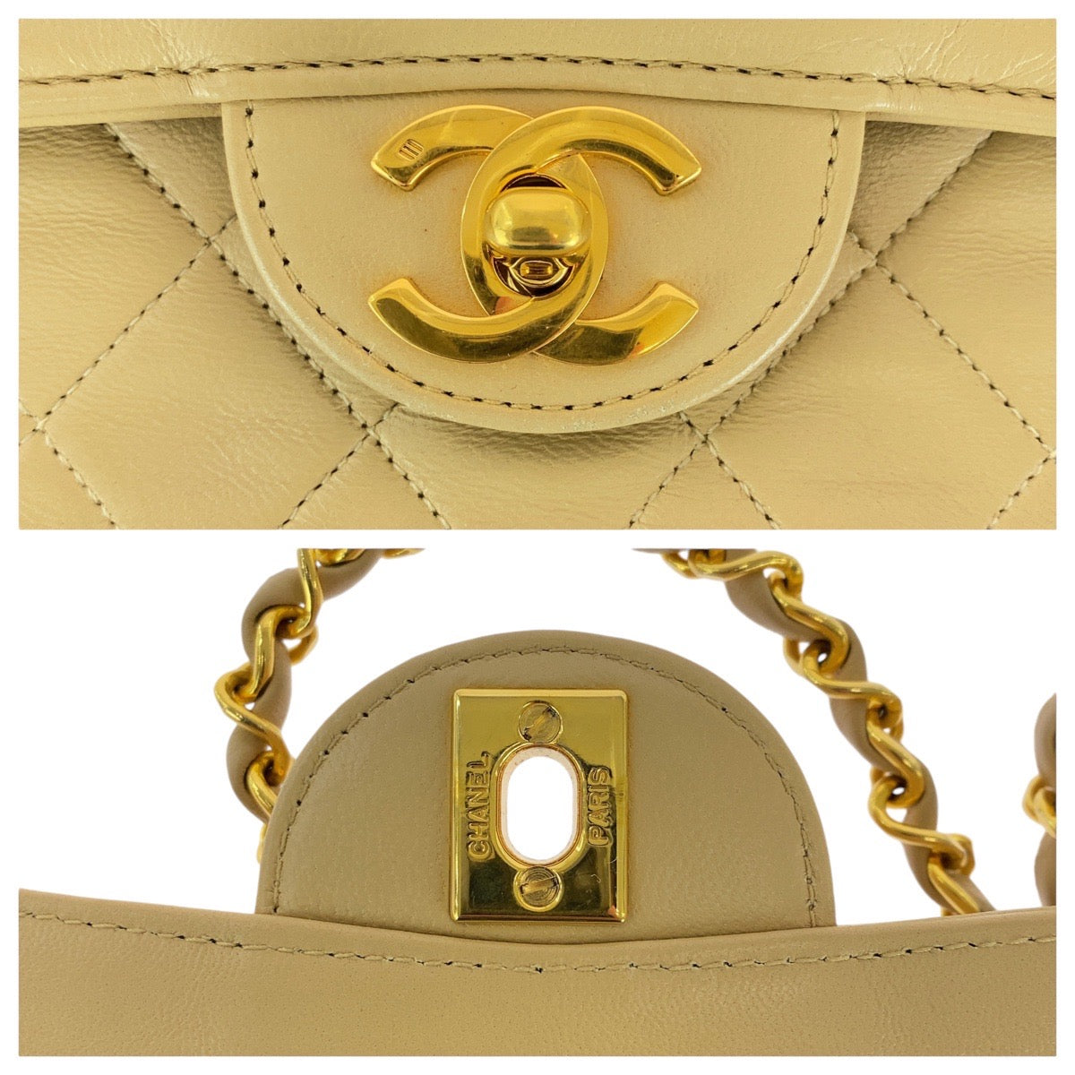 Chanel Vintage Lambskin Matelasse Shoulder Bag