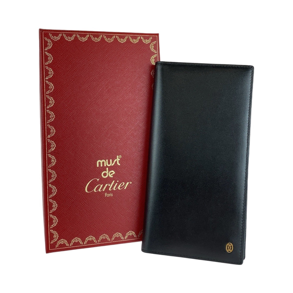 Cartier Pasha de Cartier Black Leather Long Wallet