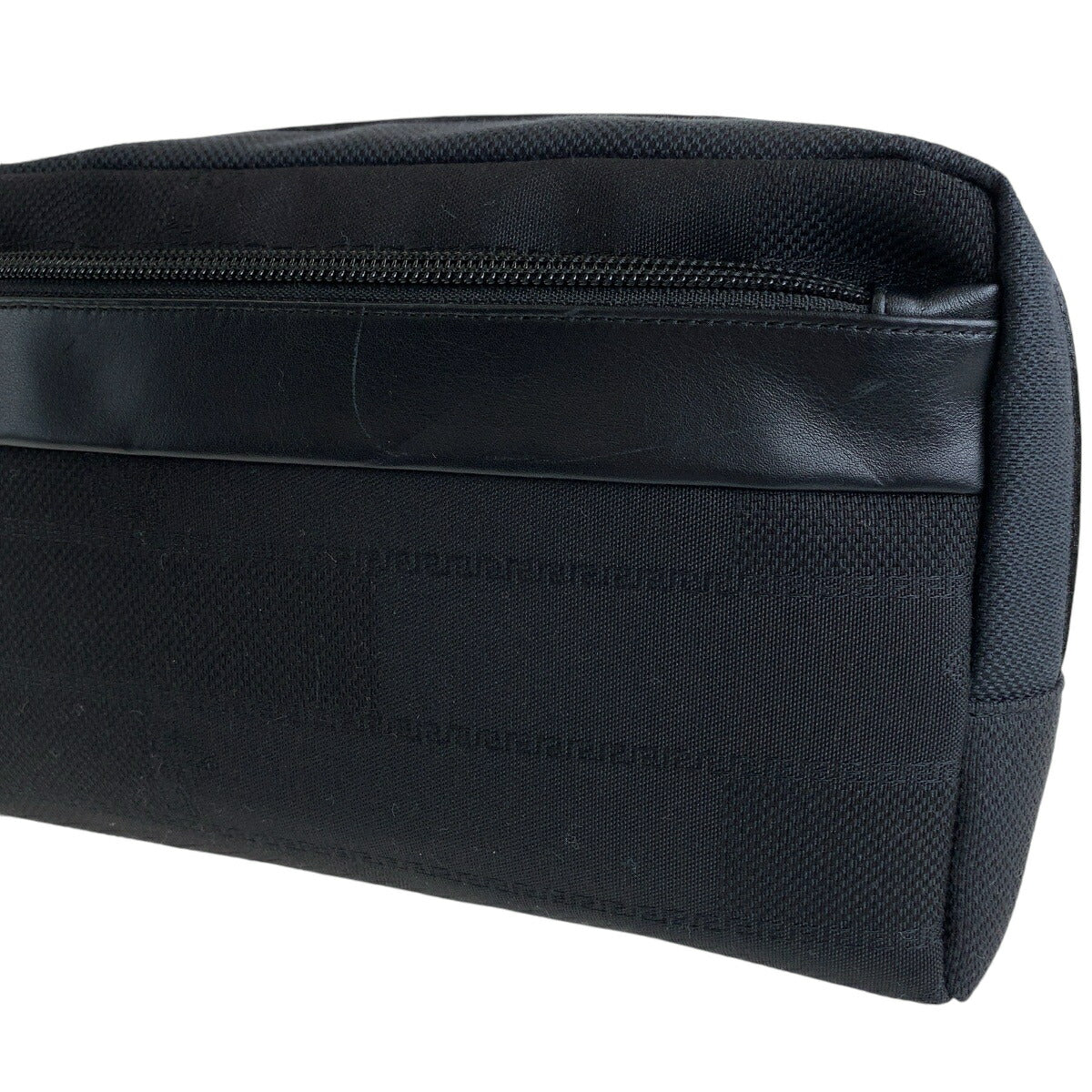 Versace Black Canvas Clutch Bag