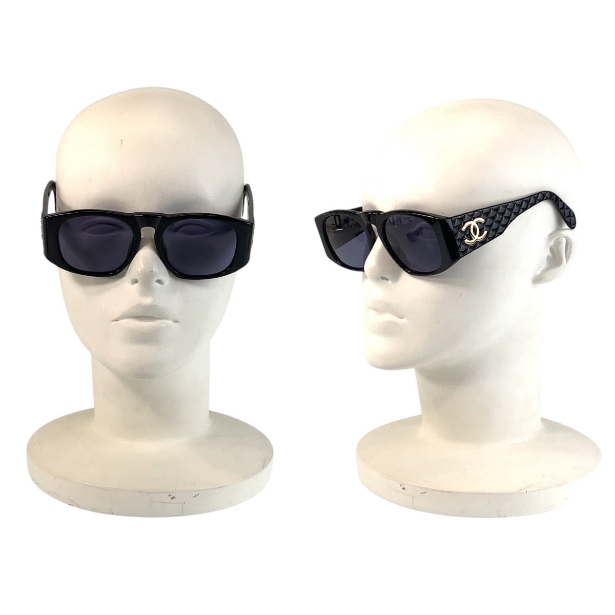 Chanel Matelasse Coco Mark Sunglasses Black